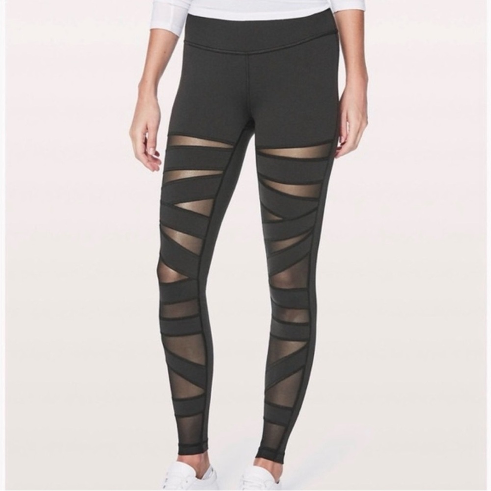 Lululemon Black Mesh Leggings RARE